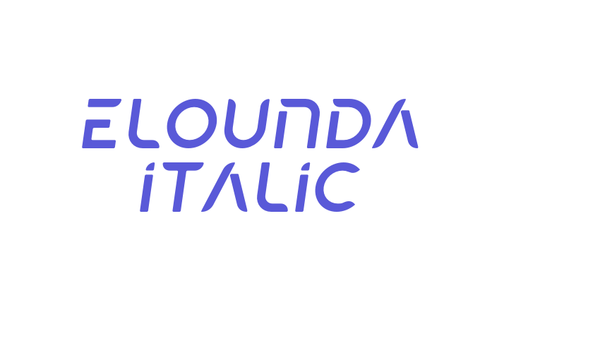 Elounda Italic Font Download