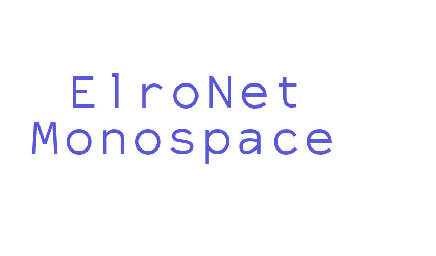 ElroNet Monospace Font Download