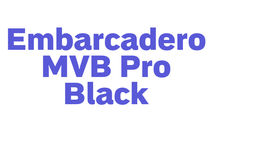 Embarcadero MVB Pro Black Font