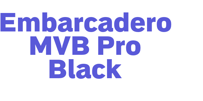 Embarcadero MVB Pro Black Font Download