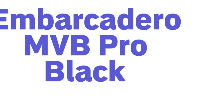 Embarcadero MVB Pro Black Font