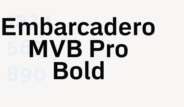 Embarcadero MVB Pro Bold Font