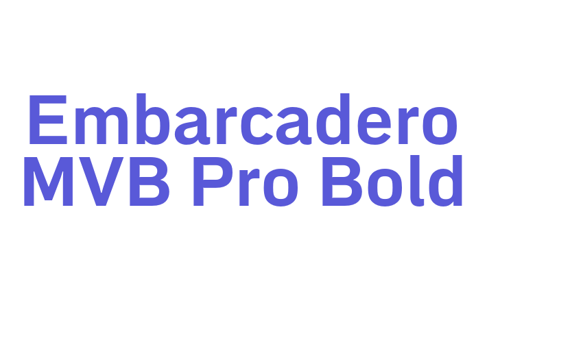 Embarcadero MVB Pro Bold Font