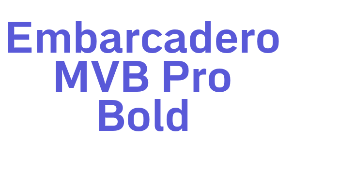 Embarcadero MVB Pro Bold Font Download