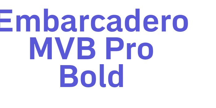 Embarcadero MVB Pro Bold Font