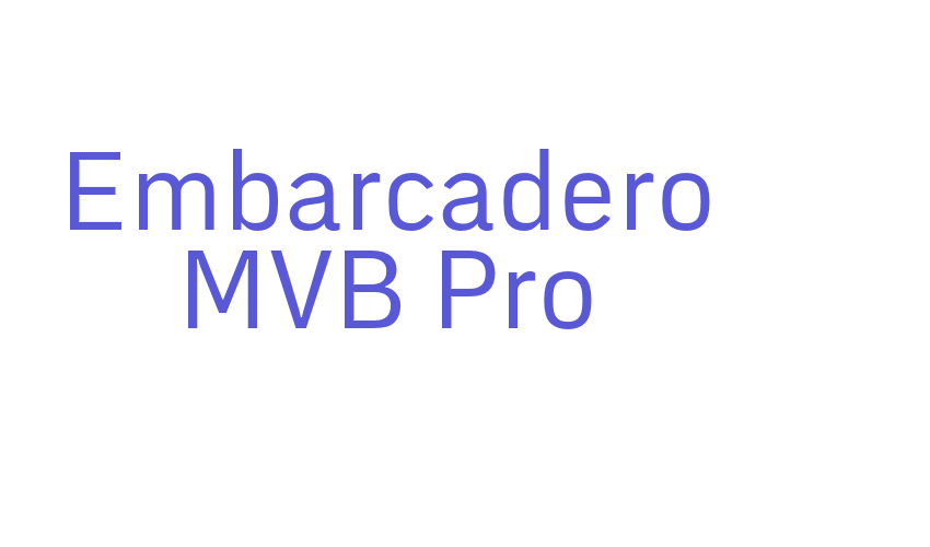 Embarcadero MVB Pro Font