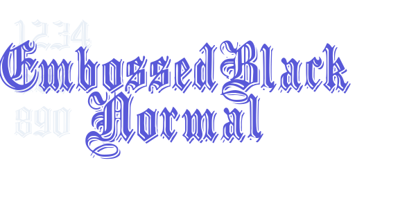 EmbossedBlack Normal font free