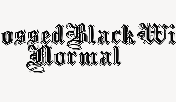 EmbossedBlackWide Normal Font