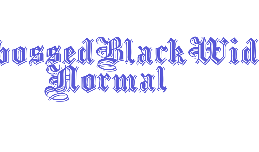 EmbossedBlackWide Normal Font