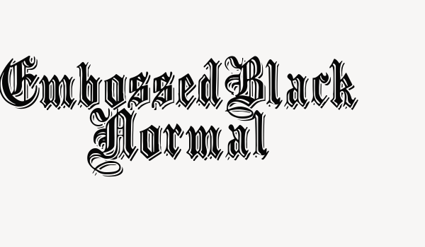 EmbossedBlack Normal Font