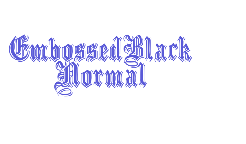 EmbossedBlack Normal Font