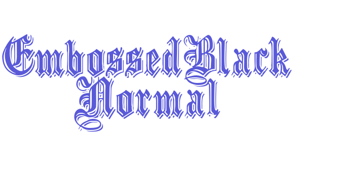 EmbossedBlack Normal Font Download