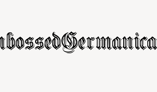 EmbossedGermanica Font