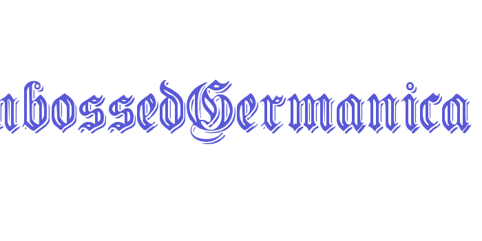 EmbossedGermanica Font Download