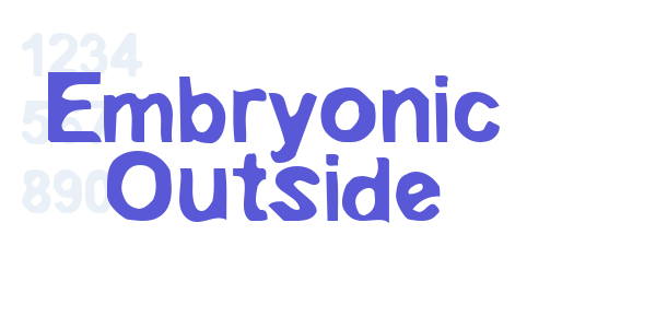 Embryonic Outside font free