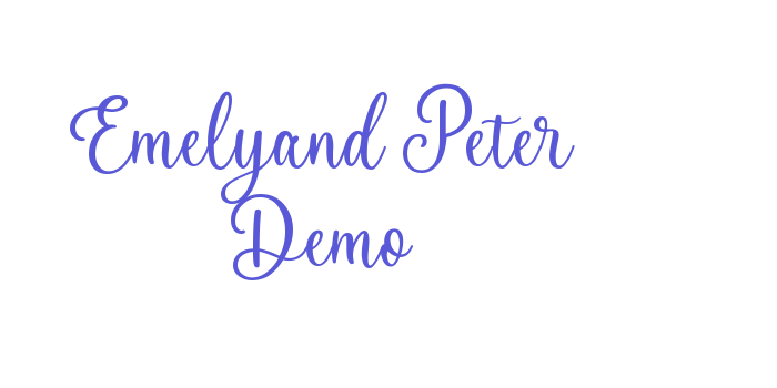 Emelyand Peter Demo Font