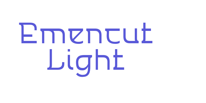 Emencut Light Font