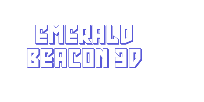 Emerald Beacon 3D Font Download