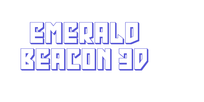 Emerald Beacon 3D Font