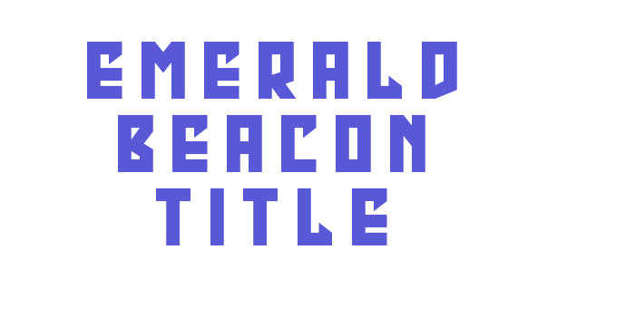 Emerald Beacon Title Font Download