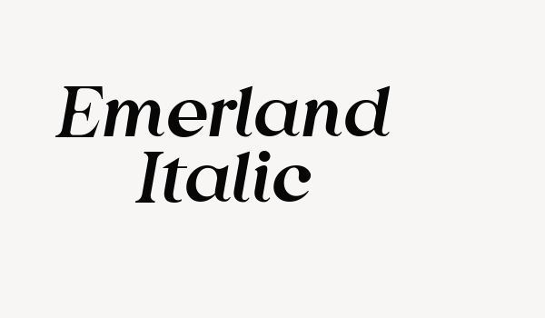 Emerland Italic Font