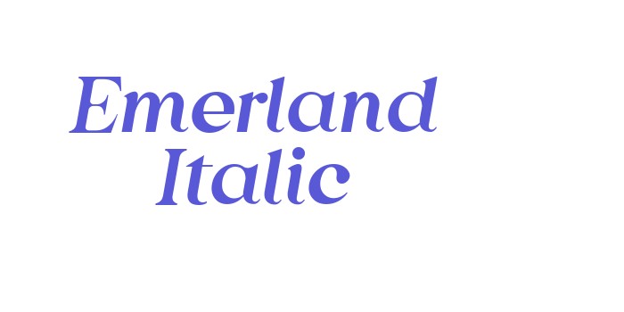 Emerland Italic Font Download