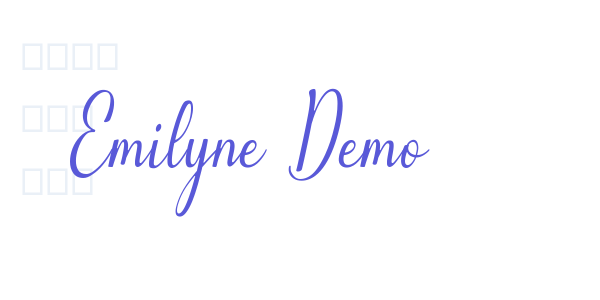 Emilyne Demo font free