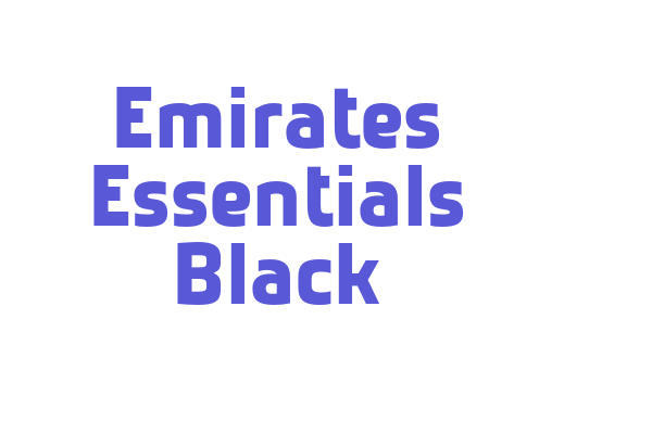 Emirates Essentials Black Font