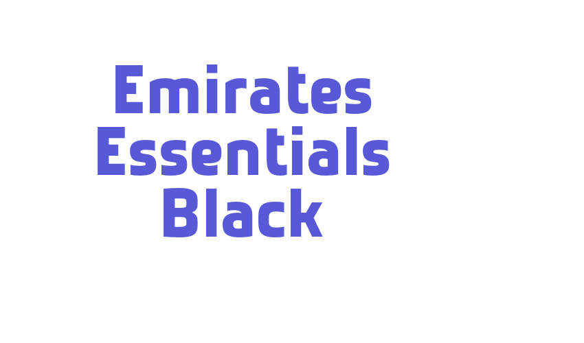 Emirates Essentials Black Font