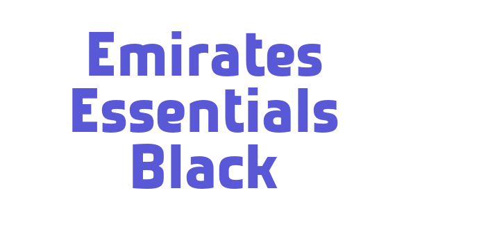 Emirates Essentials Black Font Download