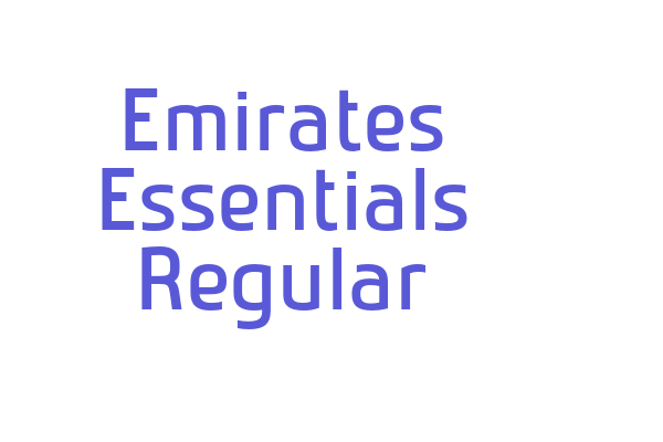 Emirates Essentials Regular Font