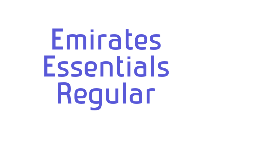 Emirates Essentials Regular Font