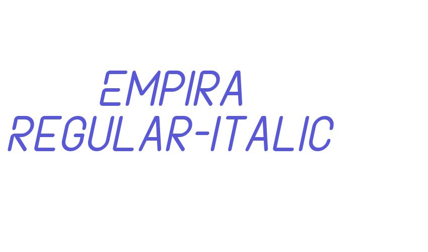 Empira Regular-Italic Font Download