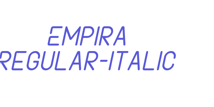 Empira Regular-Italic Font Download