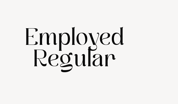 Employed Regular Font