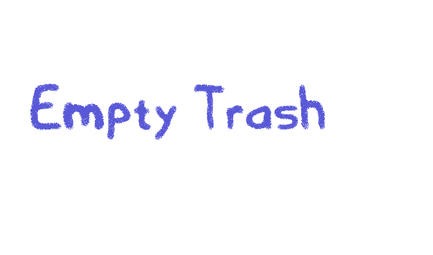 Empty Trash Font