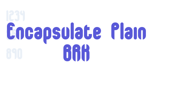 Encapsulate Plain BRK font free