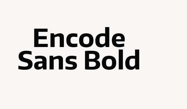 Encode Sans Bold Font