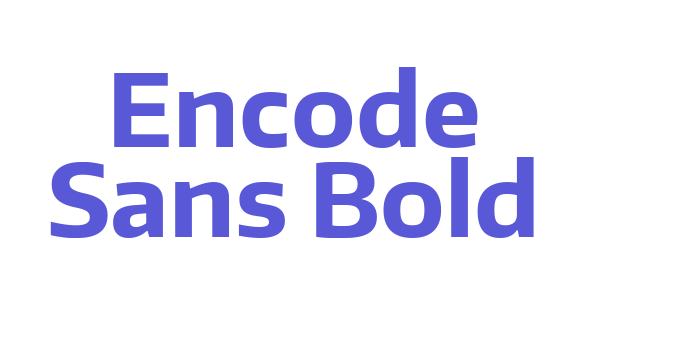 Encode Sans Bold Font