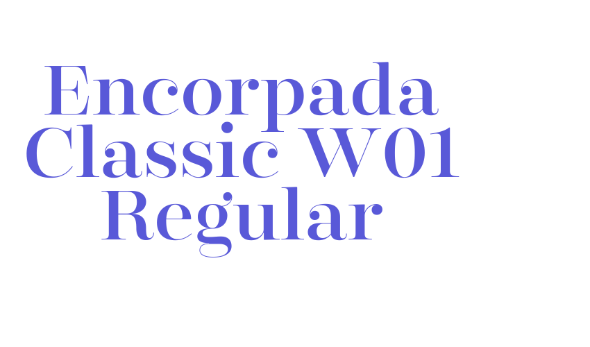 Encorpada Classic W01 Regular Font