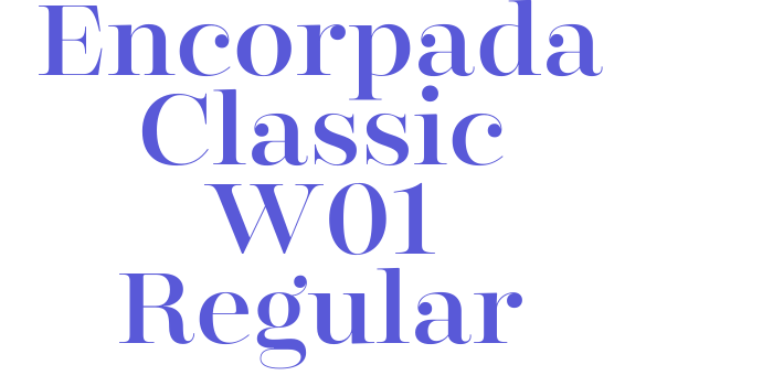 Encorpada Classic W01 Regular Font Download