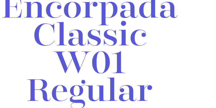 Encorpada Classic W01 Regular Font