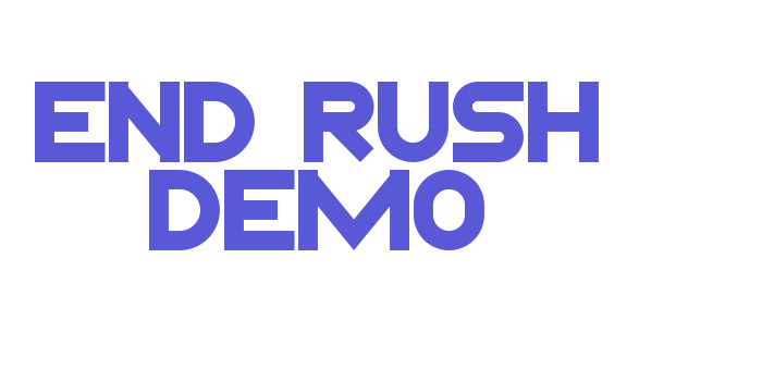 End Rush Demo Font Download