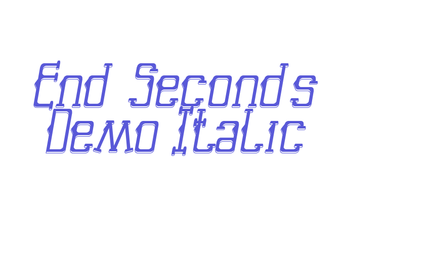 End Seconds Demo Italic Font Download