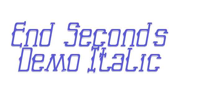 End Seconds Demo Italic Font Download