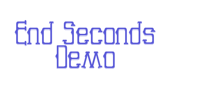 End Seconds Demo Font Download