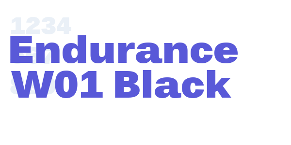 Endurance W01 Black font free