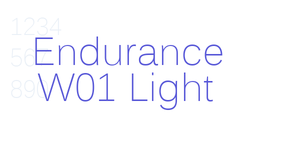 Endurance W01 Light font free