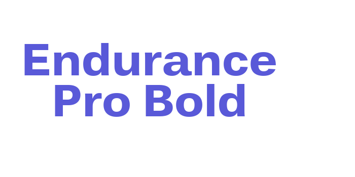 Endurance Pro Bold Font Download