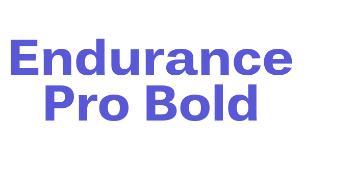 Endurance Pro Bold Font